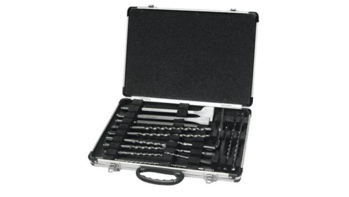Zestaw dłut i wierteł SDS-PLUS 17 elementów w walizce D-42444