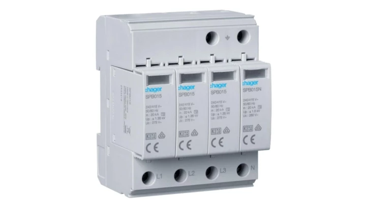 Ogranicznik przepięć C Typ 2 T2 SPD 4P 3+1 sieć TN-S/TT In=20kA SPB413