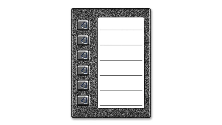 Średnia, podświetlana lista opisowa z 6 przyciskami CDN-6NP ST