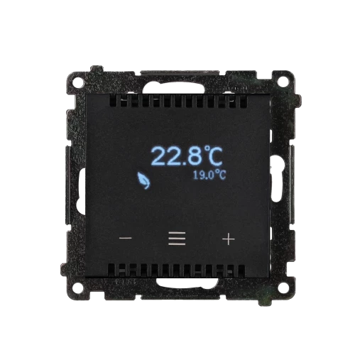 Simon 55 GO Termostat inteligentny programowalny z wyświetlaczem Wi-Fi 230V (moduł) czarny mat TETD2W.01/149