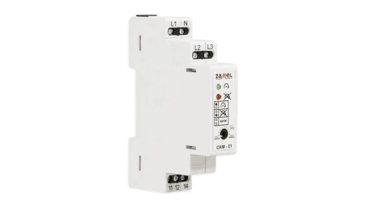 Przekaźnik kolejności, zaniku i asymetrii faz 10A 1P CKM-01 EXT10000019
