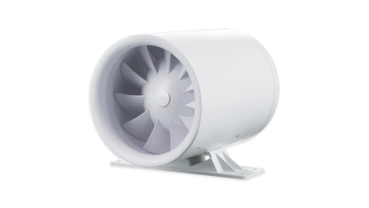 Wentylator kanałowy 125mm standard bialy dwubieg z podst.montażowa 125QUIETLINEKDUO