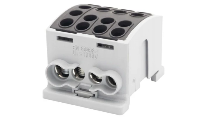 Zacisk HLK 100A-4 (1x25,3x16 / 1x25,3x16) Al/Cu - czarny