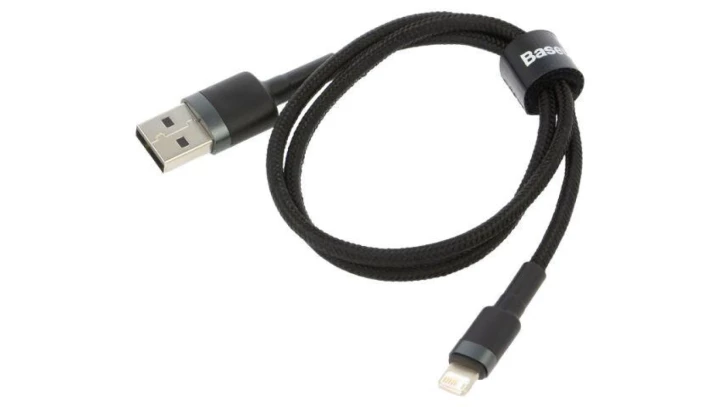 BASEUS Kabel USB 2.0 A / Lightning 8-pin (wtyk / wtyk) czarny 0,5m