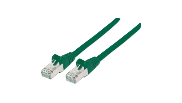 Kabel krosowy, Patchcord Cat7 SFTP 100 CU LSZH zielony /5 m/