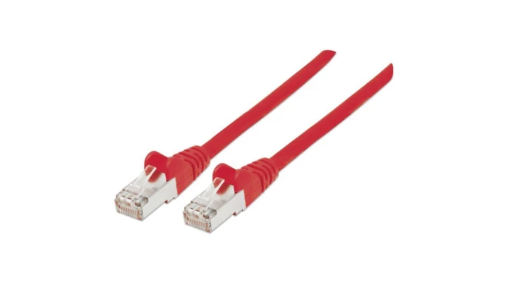 Kabel krosowy, Patchcord Cat7 SFTP 100 CU LSZH czerwony /1 m/