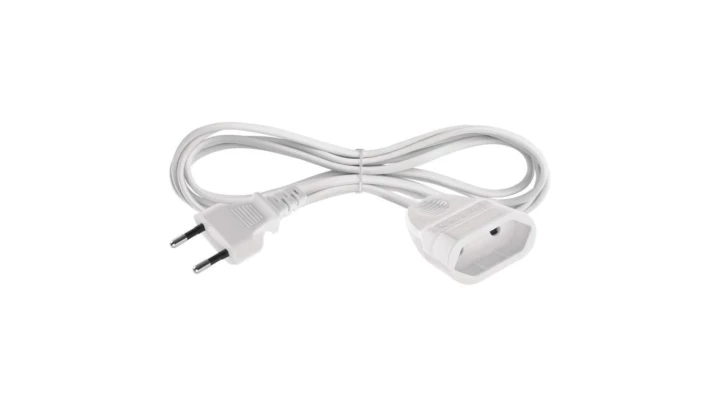 Przedłużacz 1,5 m / 1 gniazdo / biały / PVC / 0,75 mm2 P01301