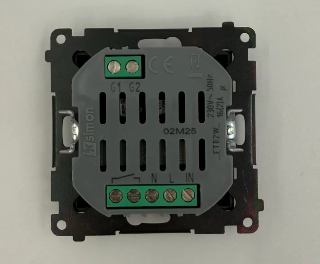 Simon 55 GO Termostat inteligentny programowalny z wyświetlaczem Wi-Fi 230V (moduł) czarny mat TETD2W.01/149