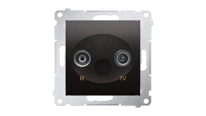 Simon 54 Gniazdo antenowe RD/TV końcowe separowane antracyt DAK.01/48