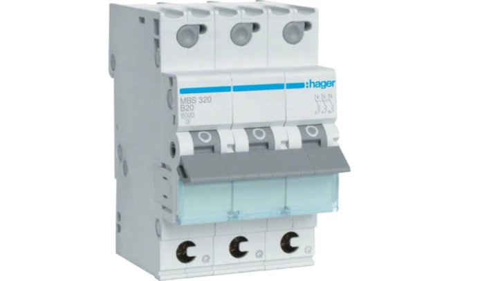 MCB Wyłącznik nadprądowy Icn=6000A 3P B 20A QuickConnect MBS320