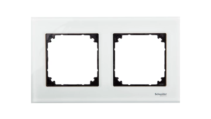 Merten M-Elegance Ramka podwójna szklana brylantowy biały MTN404219