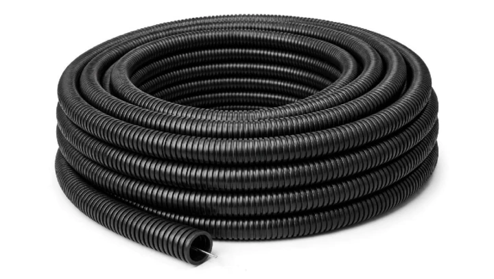 Rura karbowana 750N fi 25/19 z pilotem samogasnąca czarna PV UV ECTC1525T /50m/