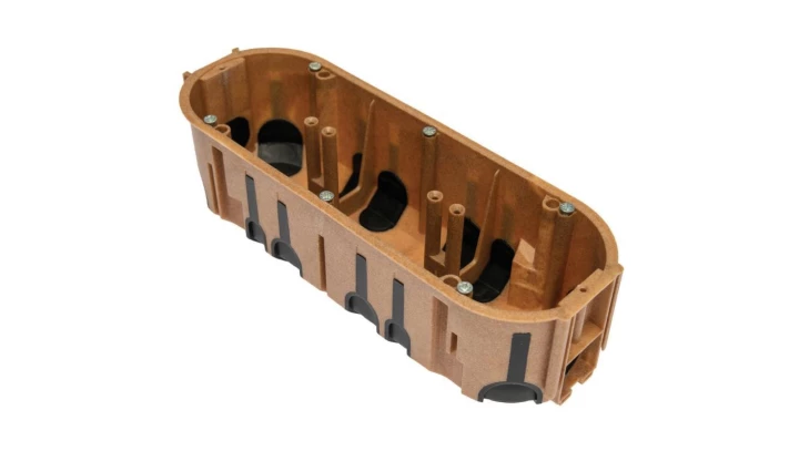 Puszka podtynkowa ProDuo ECO potrójna, głęboka 60mm, fi68, łączeniowa, z wkrętami, wiatroszczelna, WPC, IP30 /A.0093WPC/