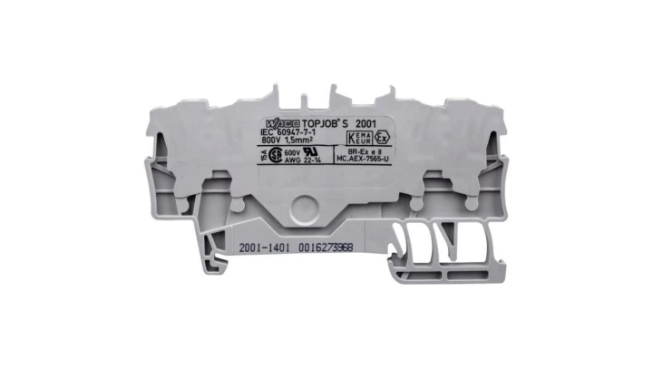 Złączka szynowa 4-przewodowa 1,5mm2 szara 2001-1401 TOPJOBS