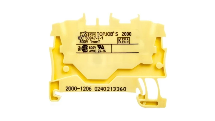 Złączka szynowa 2-przewodowa 1,0mm2 żółta 2000-1206 TOPJOBS