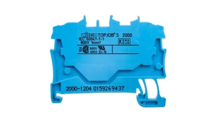 Złączka szynowa 2-przewodowa 1,0mm2 niebieska 2000-1204 TOPJOBS