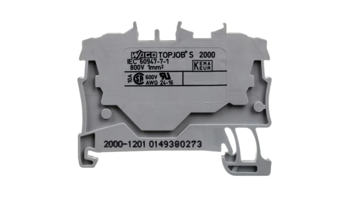 Złączka szynowa 2-przewodowa 1,0mm2 szara 2000-1201 TOPJOBS