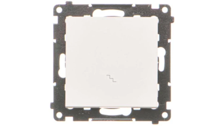 Simon 55 Łącznik schodowy (moduł) 10 AX, 250 V~, szybkozłącza Biały mat TW6.01/111