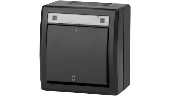 AQUANT 2K łącznik natynkowy 2-biegunowy IP55 antracytowy 5003-17