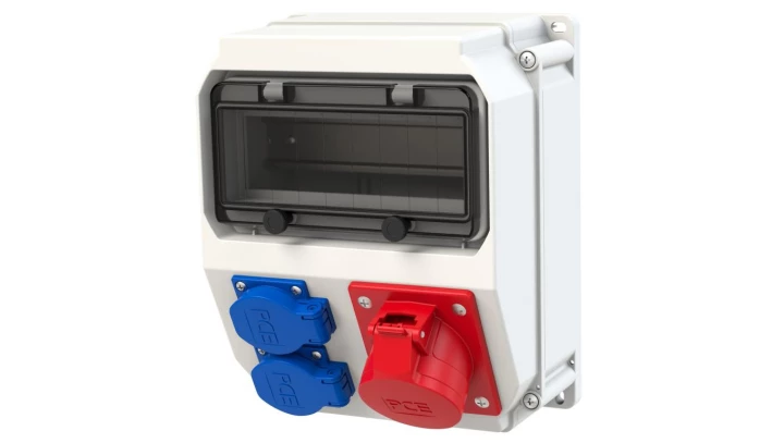 Rozdzielnica stacjonarna ECOLINE 16A/5P 2GS bez zabezpieczeń IP54 90EKO007