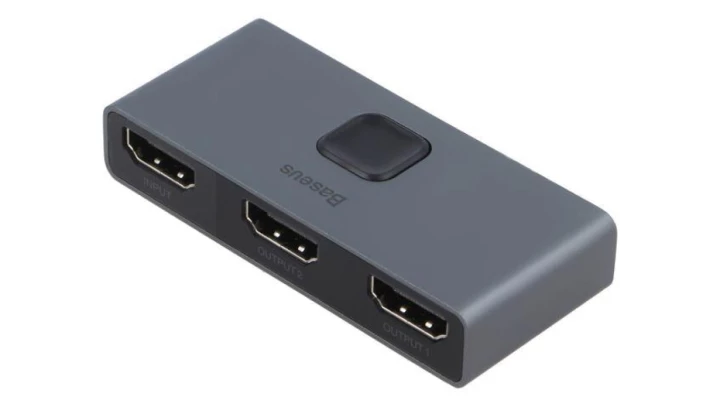Splitter HDMI 1.4 Rozgałęźnik 1x wejście / 2x wyjście 4K@30 Ultra HD dwukierunkowy BASEUS CAHUB-BC0G