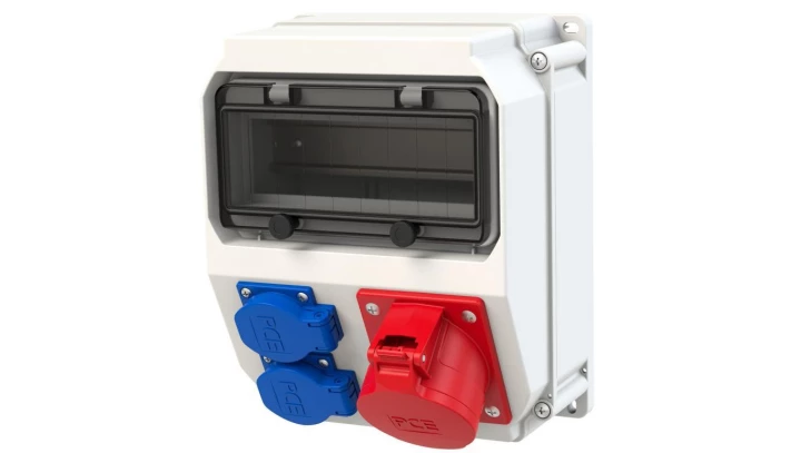 Rozdzielnica stacjonarna ECOLINE 32A/5P 2GS bez zabezpieczeń IP44 90EKO008