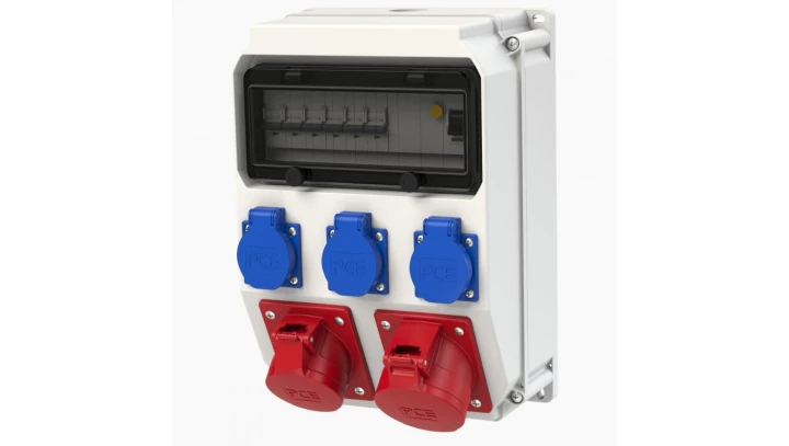 Rozdzielnica stacjonarna ADAMÓW 32A/5P 16A/5PxC16 3xGSx3xC16 FI40/4/0,03 IP44 9036510W