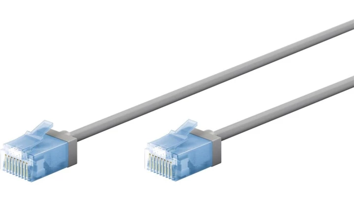 Patchcord kat.6a-0050 U/UTP SLIM LSZH-TPE szary /0,5m/ 74221