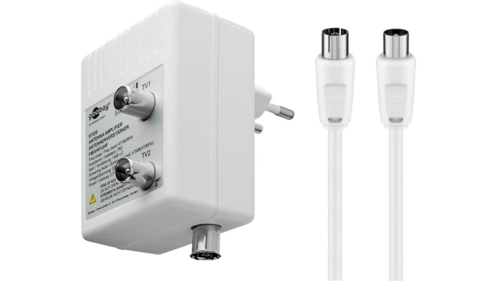 Wzmacniacz antenowy dla dwóch urządzeń 15 dB (DVB-T, DVB-T2, DVB-C), 67226