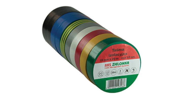 Taśma izolacyjna 19mm x 20m mix 220143 /10 szt/