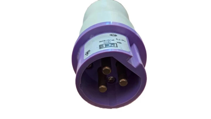 Wtyczka przenośna 32A 3P 24V AC fioletowa IP44 TWIST 073V