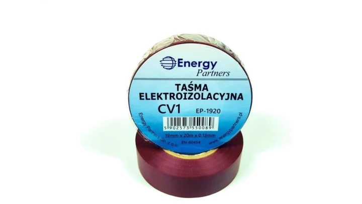 Taśma elektroizolacyjna PCW (19mm x 20m x 0.13mm) brązowa