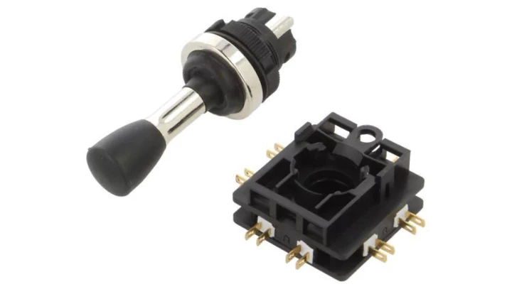 Łącznik drążkowy - joystick 8-pozycyjny (wielokierunkowy), powrotny, W0-MJ-8