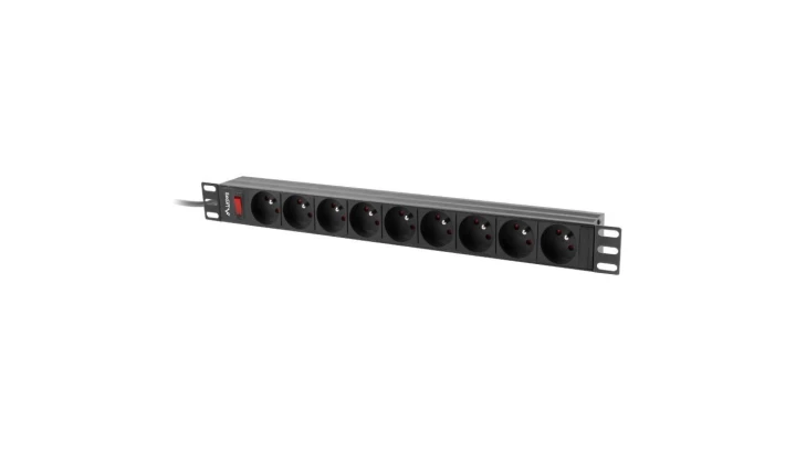 Listwa zasilająca RACK PDU 19 LANBERG 1U 16A 9X 230V PL 3M czarna