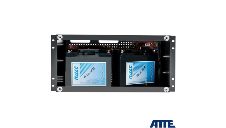 Zestaw buforowy do 16 kamer IP switch Po 16P+2G w obudowie RACK ABOX-R5U0 (2x AKU 18Ah), zasilacz 144W (2x 72W)