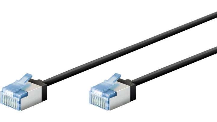 Patchcord kat.6a-0750 U/FTP SLIM LSZH-TPE czarny /7,5m/ 74322