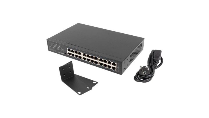 Switch LANBERG 24x 1GB GIGABIT ETHERNET RACK 19 RSGE-24