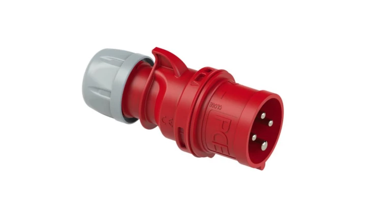 Wtyczka przenośna (zwrotnica faz) 16A 4P 400V czerwona IP44 SHARK 7014-6