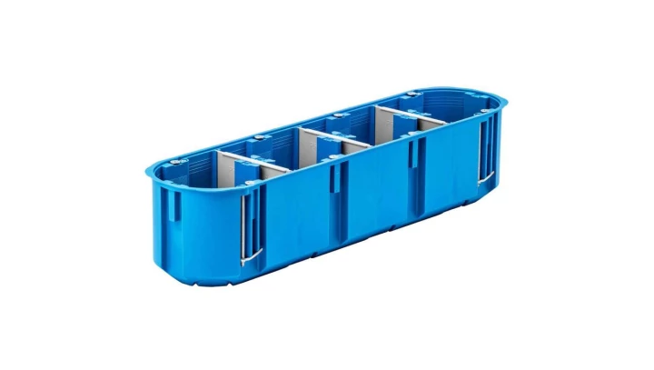 Puszka podtynkowa poczwórna 60mm regips głęboka niebieska P4x60D 32097203