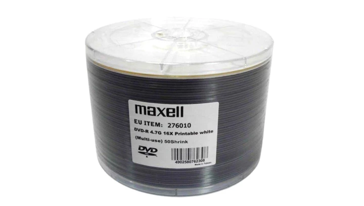 PŁYTA DVD-R 47 16 (50 sztuk) DO NADRUKU ATRAMENTOWEGO MAXELL / 276010.00.TE