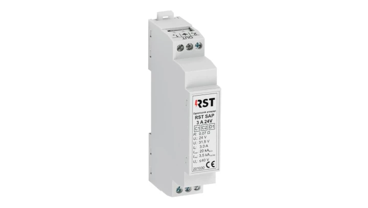 Ogranicznik przepięć do pętli systemów sygnalizacji pożaru D1 RST SAP 3A 24V 201030