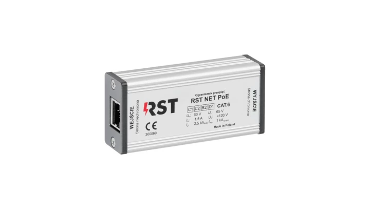 Ogranicznik przepięć do ochrony sieci LAN 1Gb, RST NET PoE 300 060