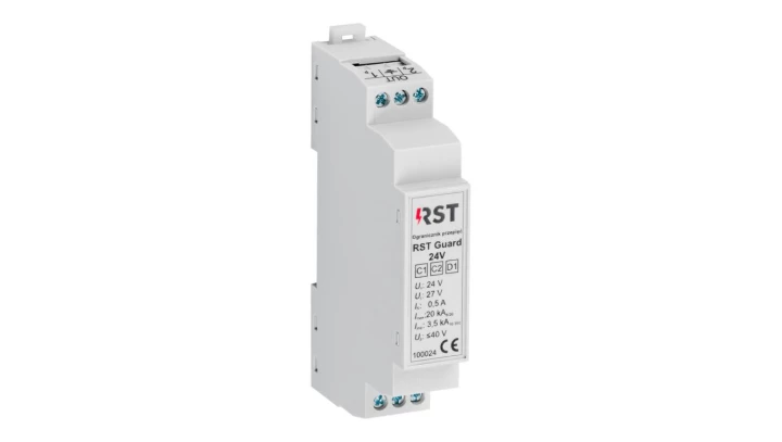 Ogranicznik przepięć do ochrony systemów sterowania i kontrolno-pomiarowych, RST Guard 24V 100024