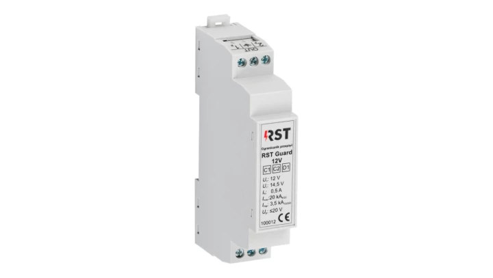 Ogranicznik przepięć do ochrony systemów sterowania i kontrolno-pomiarowych, RST Guard 12V 100012