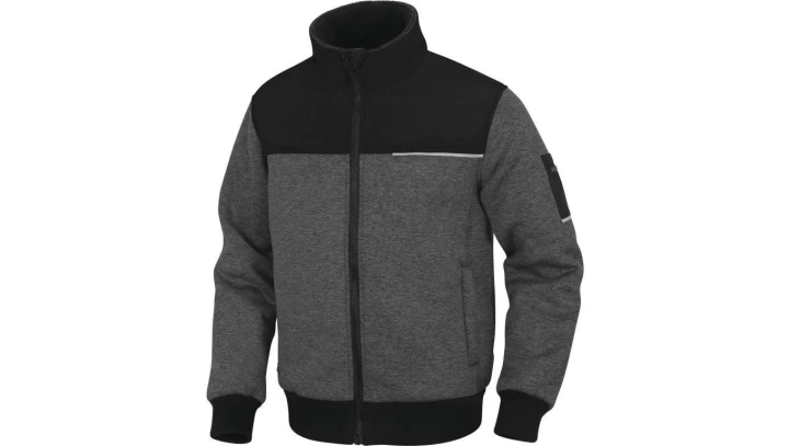 Bluza molton z polaru poliester SHERMAN2, kolor: szaro-czarny, rozmiar: XXL / SHER2GNXX