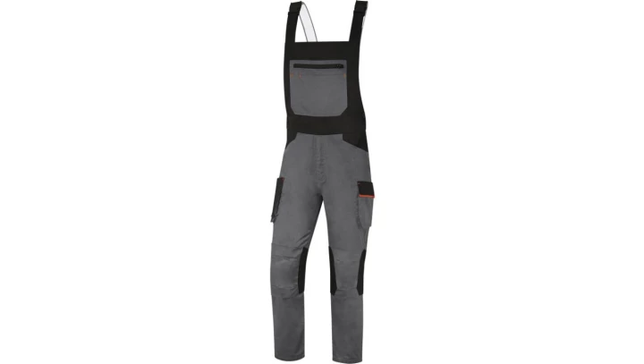 Ogrodniczki robocze Mach2 z poliestru i bawełny szaro pomarańczowe 3XL M2SA3 M2SA3GO3X