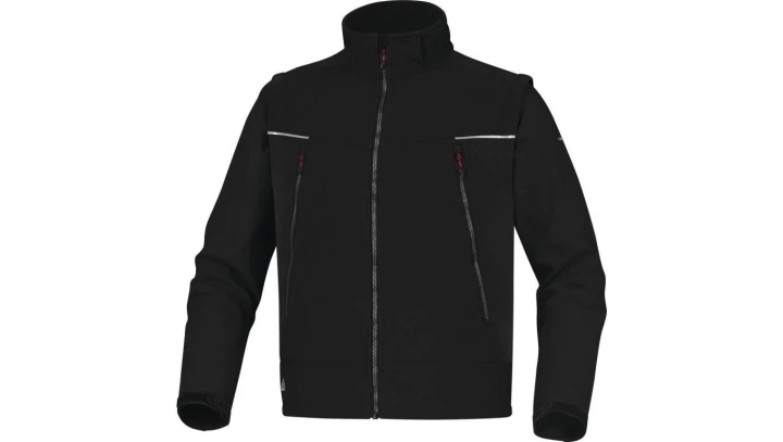 Bluza softshell z poliestru i elastanu, 3 warstwy laminowane ORSA, kolor: czarny, rozmiar: M / ORSANOTM