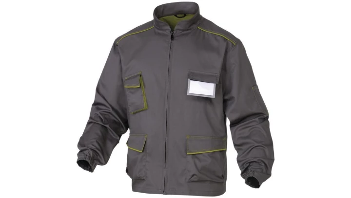 Bluza Panostyle z poliestru i bawełny szaro-zielona M M6VESGRTM