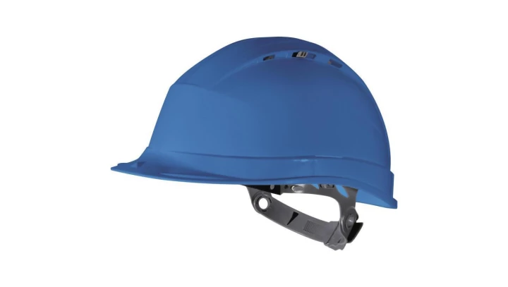Hełm budowlany z polipropylenu wentylowany z regulacją płynną obwód głowy od 53cm do 63cm niebieski REGULOWANY TETE QUAR1BL