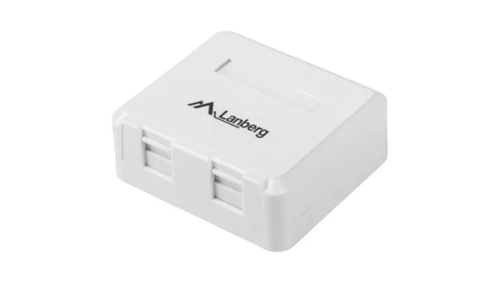 Puszka teleinformatyczna natynkowa KEYSTONE 2-PORT LANBERG